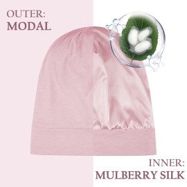 OLESILK 100% Mulberry Silk Bonnet for Sleeping Women, Silk Hair Wrap for Sleeping, Silk Sleep Bonnet for Women&Men, Real Silk, Not Satin Pink OLESILK 100% Mulberry Silk Bonnet for Sleeping Women, Silk Hair Wrap for Sleeping, Silk Sleep Bonnet for Women&Men, Real Silk, Not Satin Pink
