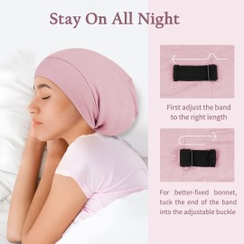 OLESILK 100% Mulberry Silk Bonnet for Sleeping Women, Silk Hair Wrap for Sleeping, Silk Sleep Bonnet for Women&Men, Real Silk, Not Satin Pink OLESILK 100% Mulberry Silk Bonnet for Sleeping Women, Silk Hair Wrap for Sleeping, Silk Sleep Bonnet for Women&Men, Real Silk, Not Satin Pink