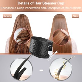 Heat Cap for Deep Conditioning, Ingeware Thermal Cap for Hair Steamer Cap for Natural Hair Portable Electric Heat Hair Spa Cap for Home Use Pattern (Solid Black) Heat Cap for Deep Conditioning, Ingeware Thermal Cap for Hair Steamer Cap for Natural Hair Portable Electric Heat Hair Spa Cap for Home Use Pattern (Solid Black)