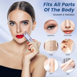Facial Hair Remover for Women- as Seen on TV Painless Face Shaver -Mini Hair Remover, Electric Razor Shaver Portable Bikini Epilator for Lips, Chin, Armpit, Peach Fuzz, Fingers, Neck, Cheek(Blue) Facial Hair Remover for Women- as Seen on TV Painless Face Shaver -Mini Hair Remover, Electric Razor Shaver Portable Bikini Epilator for Lips, Chin, Armpit, Peach Fuzz, Fingers, Neck, Cheek(Blue)