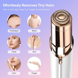 Facial Hair Remover for Women- as Seen on TV Painless Face Shaver -Mini Hair Remover, Electric Razor Shaver Portable Bikini Epilator for Lips, Chin, Armpit, Peach Fuzz, Fingers, Neck, Cheek (White Facial Hair Remover for Women- as Seen on TV Painless Face Shaver -Mini Hair Remover, Electric Razor Shaver Portable Bikini Epilator for Lips, Chin, Armpit, Peach Fuzz, Fingers, Neck, Cheek (White