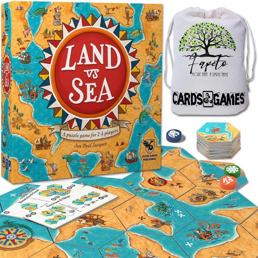 Fapeto More Than A Simple Name Drawstring Bag and Compatible Blank Tokens Bundle with Land vs Sea Board Game Fapeto More Than A Simple Name Drawstring Bag and Compatible Blank Tokens Bundle with Land vs Sea Board Game