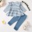 18 Months Girl Clothes Toddler Baby Girl Outfits Floral Shirt Top Purple Pants Fall Winter Little Girl Clothes 2T Outfit for Girl 18-24 Months
