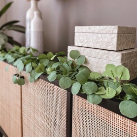 CQURE 12 Pack Eucalyptus Garland,Artificial Eucalyptus Leaves Table Greenery Garland Wreath Vines for Wedding Party Table Fireplace Bedroom Wall Room Decor CQURE 12 Pack Eucalyptus Garland,Artificial Eucalyptus Leaves Table Greenery Garland Wreath Vines for Wedding Party Table Fireplace Bedroom Wall Room Decor