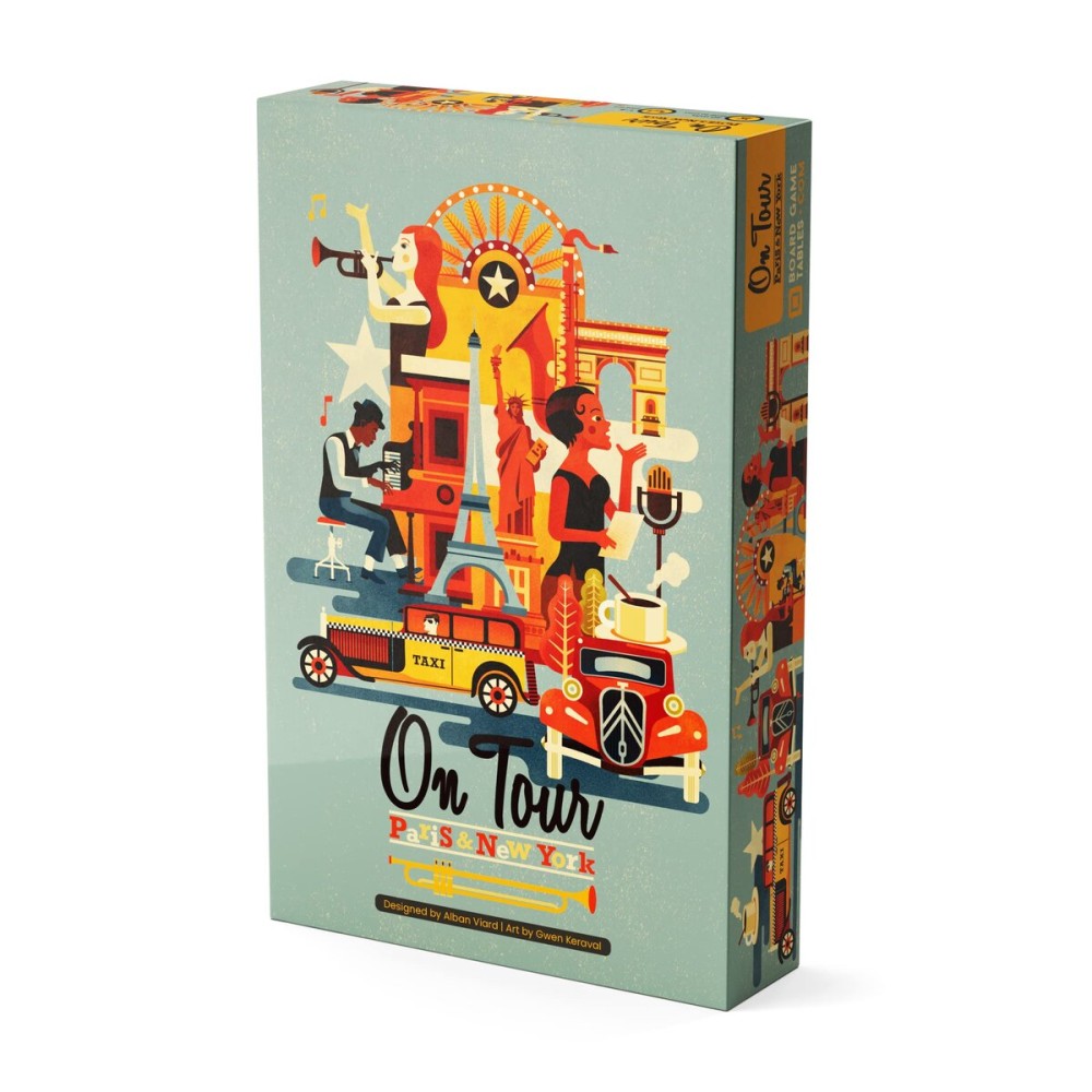 On Tour Paris & New York - Board Game - 1 to 8 Players - 20 Minute Play Time On Tour Paris & New York - Board Game - 1 to 8 Players - 20 Minute Play Time