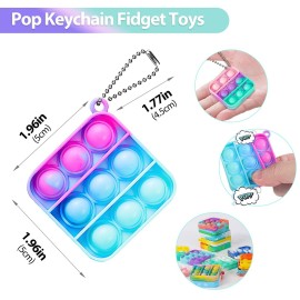 Pop Fidget Toys Bulk Its Party Favors for Kids 4-8 8-12 30 Pack Mini Pop Keychain It Fidget Toy Fidgets for Classroom Prizes for Kids End of Year Student Gifts Carnival Birthday Goodie Bag Stuffers