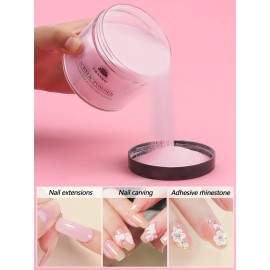 EBANKU Pink Acrylic Powder, 120g/4.23oz Acrylic Powder Large Capacity Professional Acrylic Nail Powder for Nail Acrylic Extension, Nail Carving, Long-Lasting, No Nail Lamp Needed