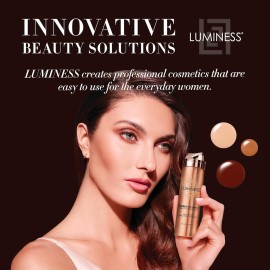 LUMINESS Silk Airbrush Spray Foundation & Buffing Brush Kit - Full Coverage Foundation & Dual-Sided Buffing Brush - Buildable Coverage, Anti-Aging Formula Hydrates & Moisturizes - Light Medium LUMINESS Silk Airbrush Spray Foundation & Buffing Brush Kit - Full Coverage Foundation & Dual-Sided Buffing Brush - Buildable Coverage, Anti-Aging Formula Hydrates & Moisturizes - Light Medium