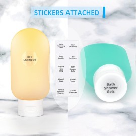 TSA Approved Travel Bottles Set for Toiletries Travel Size Containers Kit 4 Pack Portable Leak Proof Refillable Squeeze Cosmetic Airplane Essential Shampoo Hair Conditioner Body Lotion Bath Shower Gel TSA Approved Travel Bottles Set for Toiletries Travel Size Containers Kit 4 Pack Portable Leak Proof Refillable Squeeze Cosmetic Airplane Essential Shampoo Hair Conditioner Body Lotion Bath Shower Gel