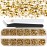 Belleboost Gold Nail Charms and Gems, Half Round Flatback Pearl Nail Charms, Nail Pearls Rhinestones Kit Gold Beads for Nails with Pickup Pencil and Tweezer for DIY Nail Art, Face Makeup and Crafting