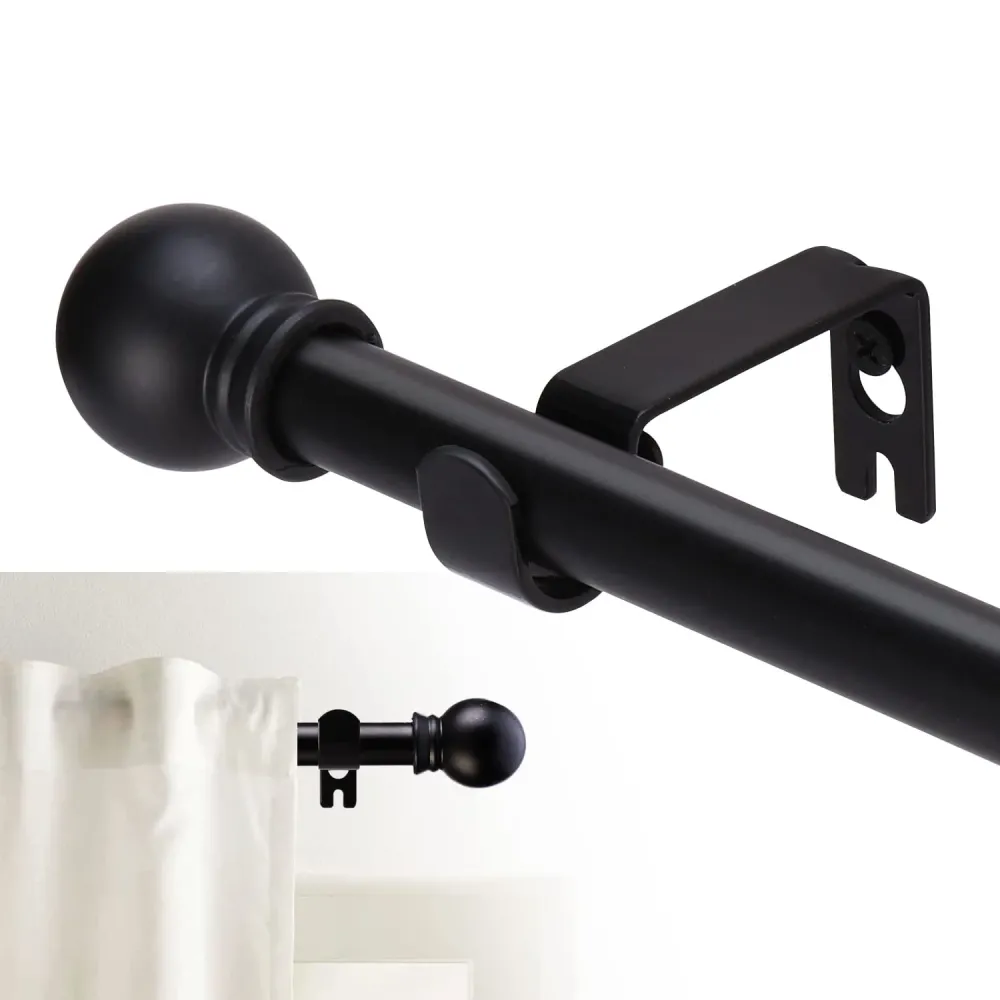 GXOACKJ Curtain Rods for windows 32-48 inch, 5/8 inch Decorative Curtain Rod Set, Matte Black Splicing Heavy Duty Metal Curtain Rod with Brackets GXOACKJ Curtain Rods for windows 32-48 inch, 5/8 inch Decorative Curtain Rod Set, Matte Black Splicing Heavy Duty Metal Curtain Rod with Brackets