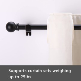 GXOACKJ Curtain Rods for windows 32-48 inch, 5/8 inch Decorative Curtain Rod Set, Matte Black Splicing Heavy Duty Metal Curtain Rod with Brackets GXOACKJ Curtain Rods for windows 32-48 inch, 5/8 inch Decorative Curtain Rod Set, Matte Black Splicing Heavy Duty Metal Curtain Rod with Brackets