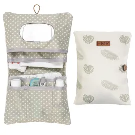 HAMUR Baby Diaper Bag Organizer - Travel-Friendly, Compact & Foldable | Stroller Pouch for Newborn Essentials - Must-Have for Boys & Girls (Leaves)
