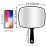 DVHOK 2Pcs Handheld Mirror, Portable Hand Mirror with Hanging Hole in Handle, Black 7.4 W x 10.4 L