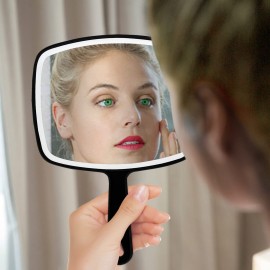 DVHOK 2Pcs Handheld Mirror, Portable Hand Mirror with Hanging Hole in Handle, Black 7.4 W x 10.4 L DVHOK 2Pcs Handheld Mirror, Portable Hand Mirror with Hanging Hole in Handle, Black 7.4 W x 10.4 L
