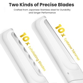 Dermaplaning Tool for Face Exfoliation, with 20 Replaceable Blades, Facial Shaver/Eyebrow Razor, Peach Fuzz Removal Eyebrow Shaper for Women, Easy to Use Dermaplaner Help Exfoliate and Smooth Skin Dermaplaning Tool for Face Exfoliation, with 20 Replaceable Blades, Facial Shaver/Eyebrow Razor, Peach Fuzz Removal Eyebrow Shaper for Women, Easy to Use Dermaplaner Help Exfoliate and Smooth Skin