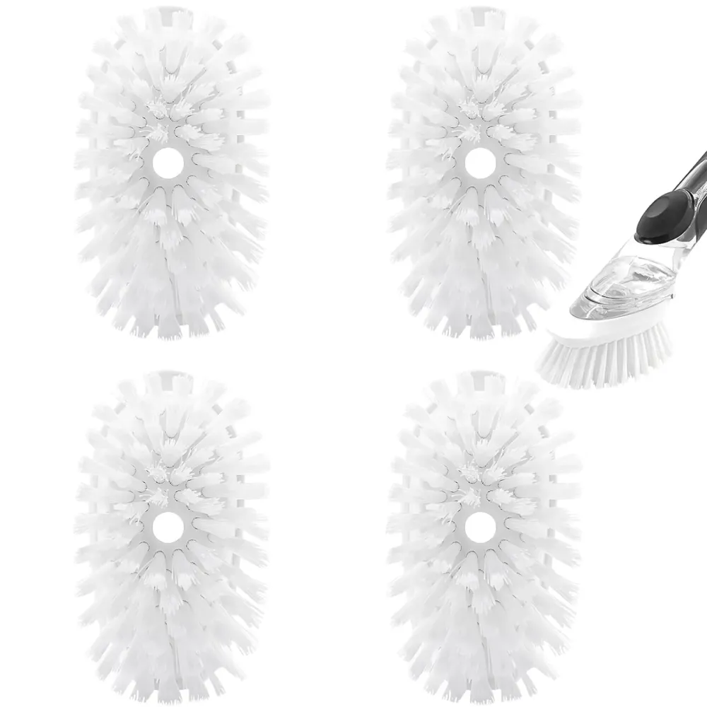 Brush Refills for OXO Dish Brush - 4 Pack Dish Brush Cleaning Soap Dispensing Head Replacement for Scrubber (White) Brush Refills for OXO Dish Brush - 4 Pack Dish Brush Cleaning Soap Dispensing Head Replacement for Scrubber (White)