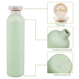 UMETASS 8.8oz Squeeze Bottles with Flip Cap, Refillable Plastic Travel Bottles for Creams, Lotion, Shampoo, Conditioner (2 Pcs)