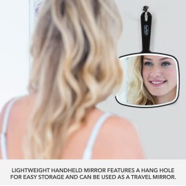ForPro Professional Collection Premium Hand Mirror with Handle, 6.3 W x 9.6 L, Multi-Purpose Handheld Mirror with Distortion-Free Reflection, Black ForPro Professional Collection Premium Hand Mirror with Handle, 6.3 W x 9.6 L, Multi-Purpose Handheld Mirror with Distortion-Free Reflection, Black
