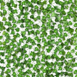 CQURE 14 Pack 98Ft Artificial Ivy Garland,Ivy Garland Fake Vines UV Resistant Green Leaves Fake Plants Hanging Vines for Home Kitchen Wedding Party Garden Wall Room Decor CQURE 14 Pack 98Ft Artificial Ivy Garland,Ivy Garland Fake Vines UV Resistant Green Leaves Fake Plants Hanging Vines for Home Kitchen Wedding Party Garden Wall Room Decor