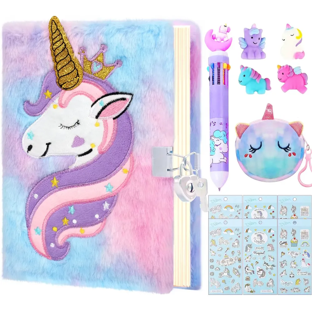 Fluffy Diary with Lock for girls, 6 7 8 year old girl birthday gifts, Princess Diaries Girls diary journals, Back to School Supplies Notebook, Birthday Christmas Gifts for daughter granddaughter niece Fluffy Diary with Lock for girls, 6 7 8 year old girl birthday gifts, Princess Diaries Girls diary journals, Back to School Supplies Notebook, Birthday Christmas Gifts for daughter granddaughter niece
