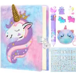 Fluffy Diary with Lock for girls, 6 7 8 year old girl birthday gifts, Princess Diaries Girls diary journals, Back to School Supplies Notebook, Birthday Christmas Gifts for daughter granddaughter niece