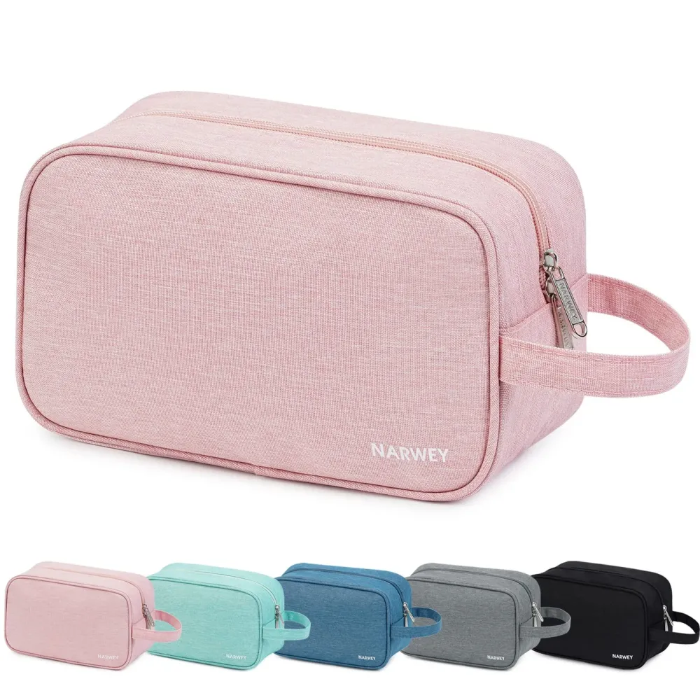 Narwey Travel Toiletry Bag for Women Traveling Dopp Kit Travel Bag for Toiletries Cosmetic Bag Makeup Bag Medicine Bag for Traveling (Pink) Narwey Travel Toiletry Bag for Women Traveling Dopp Kit Travel Bag for Toiletries Cosmetic Bag Makeup Bag Medicine Bag for Traveling (Pink)