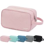 Narwey Travel Toiletry Bag for Women Traveling Dopp Kit Travel Bag for Toiletries Cosmetic Bag Makeup Bag Medicine Bag for Traveling (Pink)