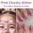 Go Ho Pink Face Body Glitter Gel,Singer Concerts Pink Face Paint Makeup Holographic Chunky Sequins Glitters for Lip/Hair/Nails,Music Disco Outfit for Woman,Festival Rave Accessories,52g