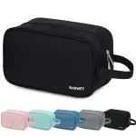 Narwey Travel Toiletry Bag for Women Traveling Dopp Kit Men Travel Bag for Toiletries Cosmetic Bag Makeup Bag Medicine Bag for Traveling (Black)