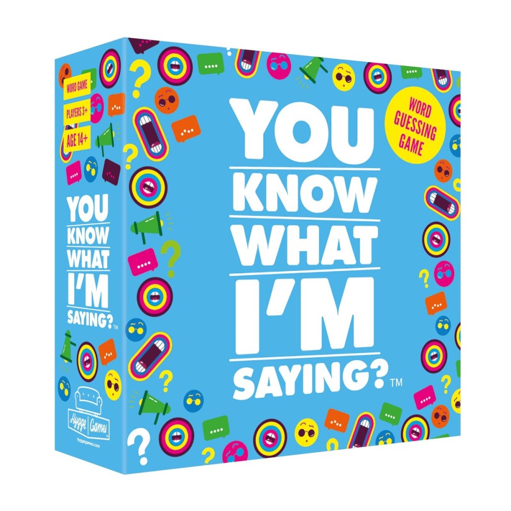 You Know What Im Saying? Word Guessing Game by Hygge Games, Blue, Box Size 5.7 x 5.7 x 1.8 inches You Know What Im Saying? Word Guessing Game by Hygge Games, Blue, Box Size 5.7 x 5.7 x 1.8 inches