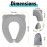 Travel Potty Seat for Toddler & Kid, Maliton Portable Potty Seat with Storage Bag, Foldable Potty for Toddler Travel, Non-Slip Potty Training Toilet Seat Cover with Splash Guard (Grey)