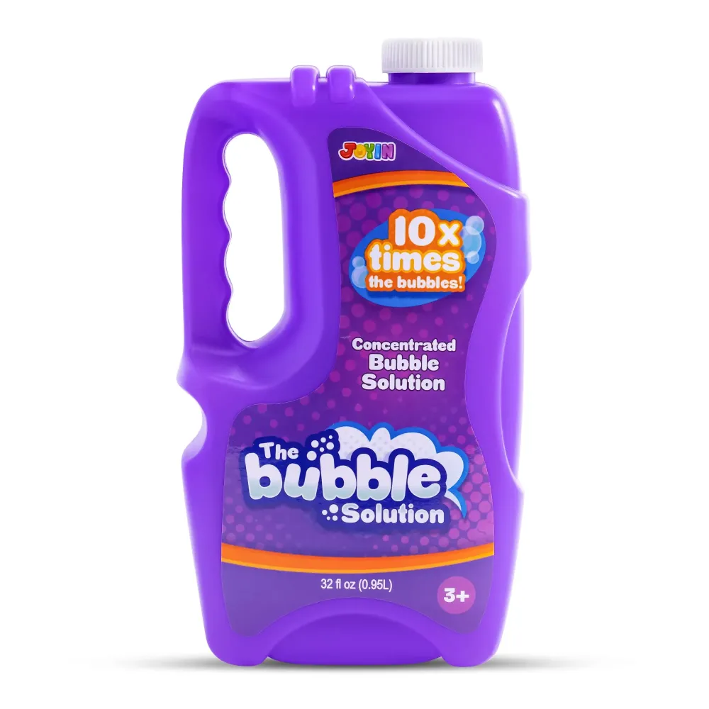 JOYIN 32 oz Bubble Solution Refills (Close to 1L/ 2.5 Gallon), Concentrated Solution for Bubble Machine, Wands, Blower, Easter (Purple) JOYIN 32 oz Bubble Solution Refills (Close to 1L/ 2.5 Gallon), Concentrated Solution for Bubble Machine, Wands, Blower, Easter (Purple)