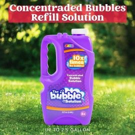 JOYIN 32 oz Bubble Solution Refills (Close to 1L/ 2.5 Gallon), Concentrated Solution for Bubble Machine, Wands, Blower, Easter (Purple) JOYIN 32 oz Bubble Solution Refills (Close to 1L/ 2.5 Gallon), Concentrated Solution for Bubble Machine, Wands, Blower, Easter (Purple)