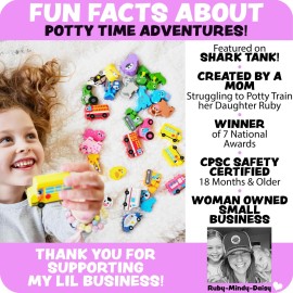 Potty Time Adventures Toddler Potty Training Chart by Lil ADVENTS - 14 Wooden Stacking Blocks / Prizes, Potty Training Advent Game - Behavior Reward Chart, Stickers & Activity Board - My Little Pony Potty Time Adventures Toddler Potty Training Chart by Lil ADVENTS - 14 Wooden Stacking Blocks / Prizes, Potty Training Advent Game - Behavior Reward Chart, Stickers & Activity Board - My Little Pony