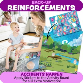 Potty Time Adventures Toddler Potty Training Chart by Lil ADVENTS - 14 Wooden Stacking Blocks / Prizes, Potty Training Advent Game - Behavior Reward Chart, Stickers & Activity Board - My Little Pony Potty Time Adventures Toddler Potty Training Chart by Lil ADVENTS - 14 Wooden Stacking Blocks / Prizes, Potty Training Advent Game - Behavior Reward Chart, Stickers & Activity Board - My Little Pony