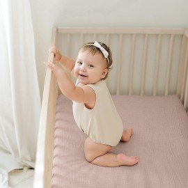 Lulu moon Muslin Crib Sheets - Fitted Crib Mattress Sheets for Boys and Girl - 28x 52, 2 Pack (Cream & Sand) Lulu moon Muslin Crib Sheets - Fitted Crib Mattress Sheets for Boys and Girl - 28x 52, 2 Pack (Cream & Sand)
