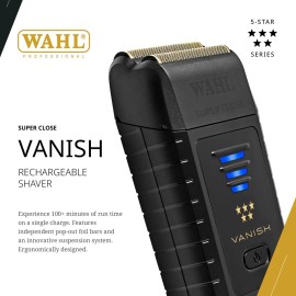 Wahl Professional 5 Star Vanish Shaver Cordless with Pop Foil Bars Ergonomic Design 100 Min Runtime Lithium Ion Battery Wahl Professional 5 Star Vanish Shaver Cordless with Pop Foil Bars Ergonomic Design 100 Min Runtime Lithium Ion Battery