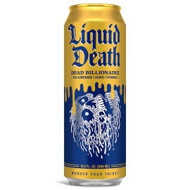Liquid Death, Dead Billionaire Iced Tea, 8-Pack (19.2oz Cans), Half Lemonade Half Black Tea, Low Calorie, No Artificial Sweeteners, B12 & B6 Vitamins Liquid Death, Dead Billionaire Iced Tea, 8-Pack (19.2oz Cans), Half Lemonade Half Black Tea, Low Calorie, No Artificial Sweeteners, B12 & B6 Vitamins