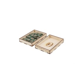 The Broken Token Game Organizer Compatible with Cascadia - Wooden Game Organizing Box with Multiple Trays