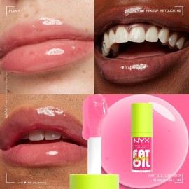 NYX PROFESSIONAL MAKEUP Fat Oil Lip Drip, Moisturizing Lip Oil Gloss, Vegan Tinted Formula, Up to 12 HR Hydration - Missed Call (Sheer Pink) NYX PROFESSIONAL MAKEUP Fat Oil Lip Drip, Moisturizing Lip Oil Gloss, Vegan Tinted Formula, Up to 12 HR Hydration - Missed Call (Sheer Pink)