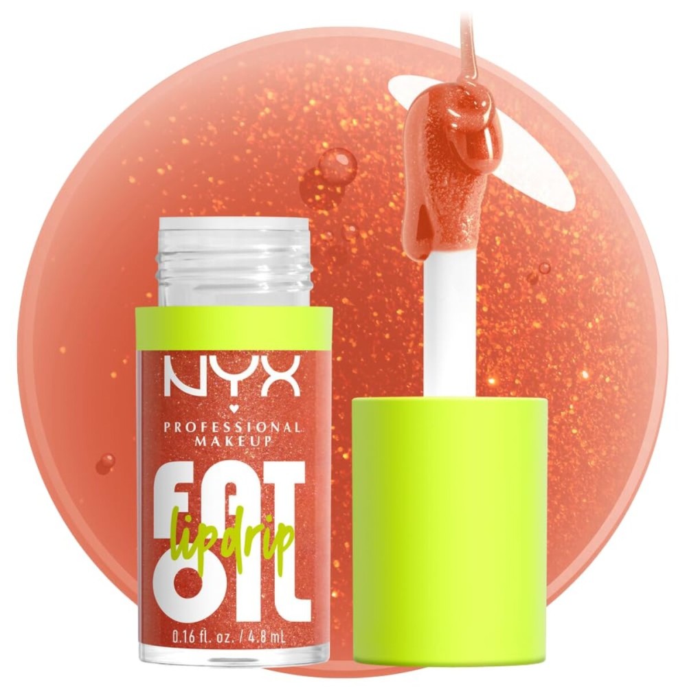 NYX PROFESSIONAL MAKEUP Fat Oil Lip Drip, Moisturizing Lip Oil Gloss, Vegan Tinted Formula, Up to 12 HR Hydration - Follow Back (Shimmering Warm Nude) NYX PROFESSIONAL MAKEUP Fat Oil Lip Drip, Moisturizing Lip Oil Gloss, Vegan Tinted Formula, Up to 12 HR Hydration - Follow Back (Shimmering Warm Nude)