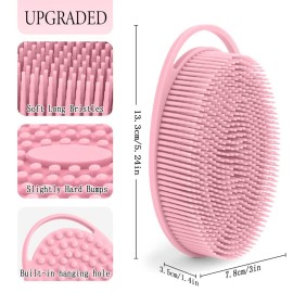 PQRUU 3 Pack Silicone Body Scrubber, Exfoliating Soft Loofah, Scrubber Fit for Sensitive and All Kinds of Skin, Clean Sanitary, Rapid Foaming Black+blue+pink PQRUU 3 Pack Silicone Body Scrubber, Exfoliating Soft Loofah, Scrubber Fit for Sensitive and All Kinds of Skin, Clean Sanitary, Rapid Foaming Black+blue+pink