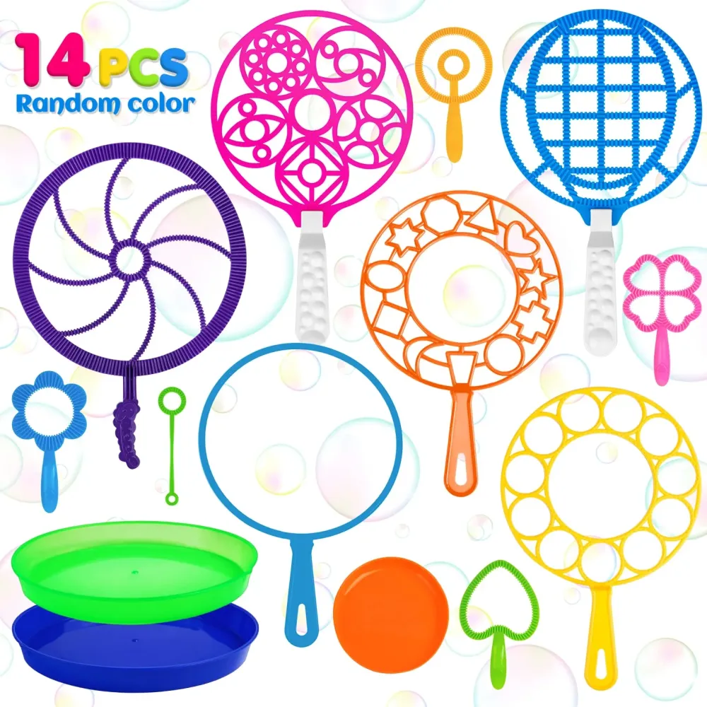 Roberly Bubble Wands Set Toys Bulk Funny Big Giant Large Bubble Making Maker with Tray for Kids Adult Summer Outdoor Playtime Activity Party Favors Gifts Birthday Games Roberly Bubble Wands Set Toys Bulk Funny Big Giant Large Bubble Making Maker with Tray for Kids Adult Summer Outdoor Playtime Activity Party Favors Gifts Birthday Games