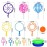 Roberly Bubble Wands Set Toys Bulk Funny Big Giant Large Bubble Making Maker with Tray for Kids Adult Summer Outdoor Playtime Activity Party Favors Gifts Birthday Games