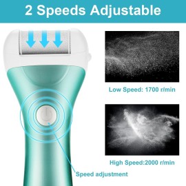 Callus Remover for Feet, Nicebirdie Electric Foot File Callus Removers Rechargeable Waterproof Pedicure Tools Foot Scrubber Shaver Feet Care Tool for Cracked Heels Dead Skin Green Callus Remover for Feet, Nicebirdie Electric Foot File Callus Removers Rechargeable Waterproof Pedicure Tools Foot Scrubber Shaver Feet Care Tool for Cracked Heels Dead Skin Green