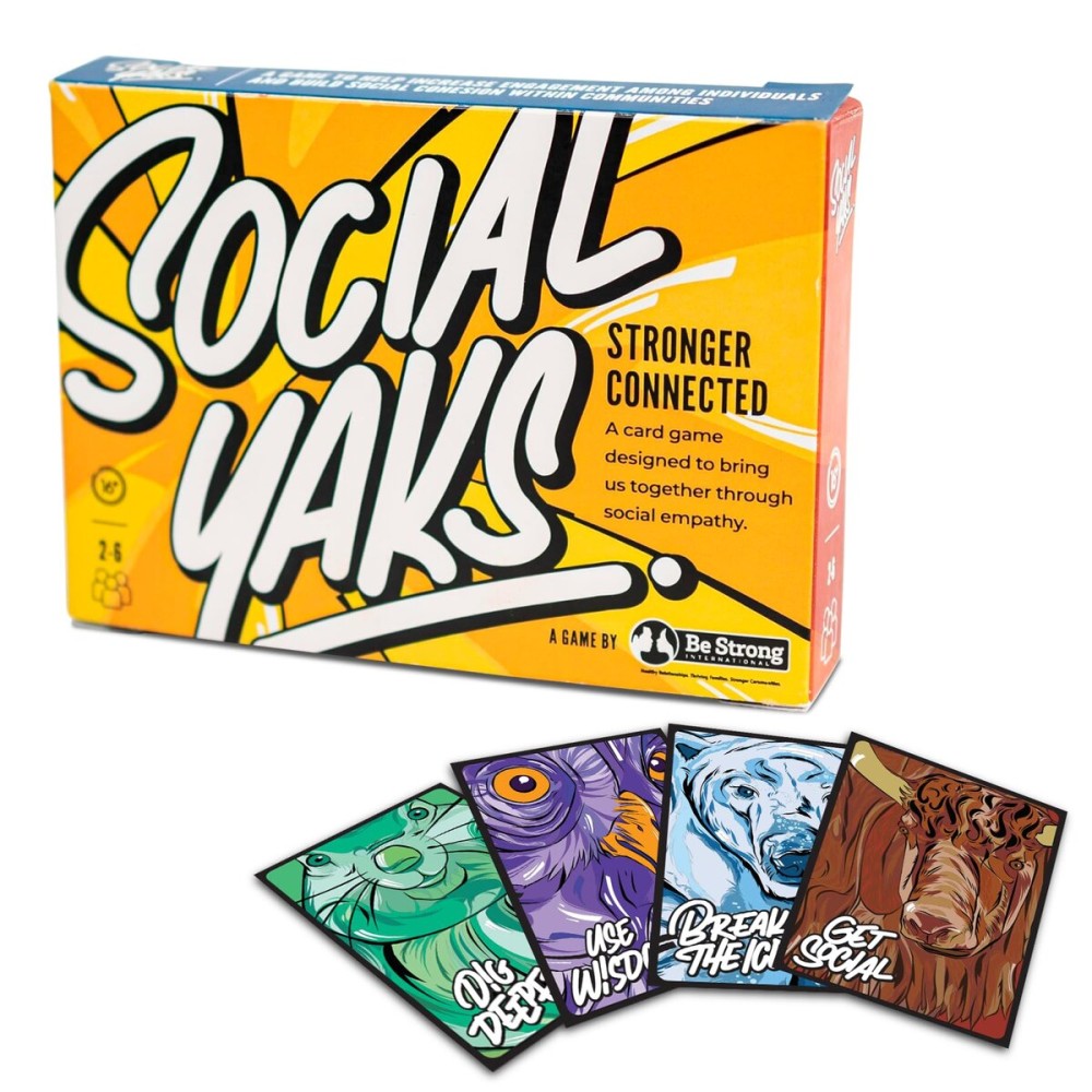 Social Yaks Conversation Cards - Open Up Game for Families, Friends, Couples & Co-Workers - Relationship Card Game for Meaningful Connections, 144 Conversation Starter Cards for 2-6 Players Social Yaks Conversation Cards - Open Up Game for Families, Friends, Couples & Co-Workers - Relationship Card Game for Meaningful Connections, 144 Conversation Starter Cards for 2-6 Players