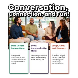 Social Yaks Conversation Cards - Open Up Game for Families, Friends, Couples & Co-Workers - Relationship Card Game for Meaningful Connections, 144 Conversation Starter Cards for 2-6 Players Social Yaks Conversation Cards - Open Up Game for Families, Friends, Couples & Co-Workers - Relationship Card Game for Meaningful Connections, 144 Conversation Starter Cards for 2-6 Players