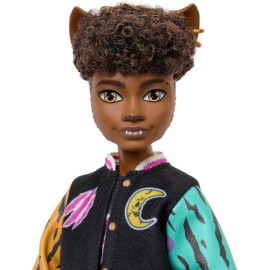 Monster High Doll, Clawd Wolf Werewolf with Pet Gargoyle Bulldog & Themed Accessories, Includes Casketball Jersey & Bag Monster High Doll, Clawd Wolf Werewolf with Pet Gargoyle Bulldog & Themed Accessories, Includes Casketball Jersey & Bag