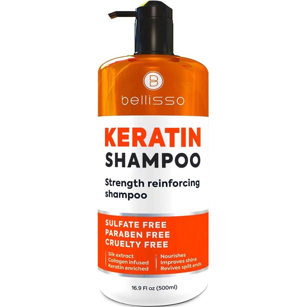 Keratin Enriched Shampoo - Sulfate and Paraben Free - Anti Frizz Treatment for Women and Men - Professional Salon Grade Repair Formula with Silk Protein for Dry, Frizzy Damaged and Color Treated Hair Keratin Enriched Shampoo - Sulfate and Paraben Free - Anti Frizz Treatment for Women and Men - Professional Salon Grade Repair Formula with Silk Protein for Dry, Frizzy Damaged and Color Treated Hair